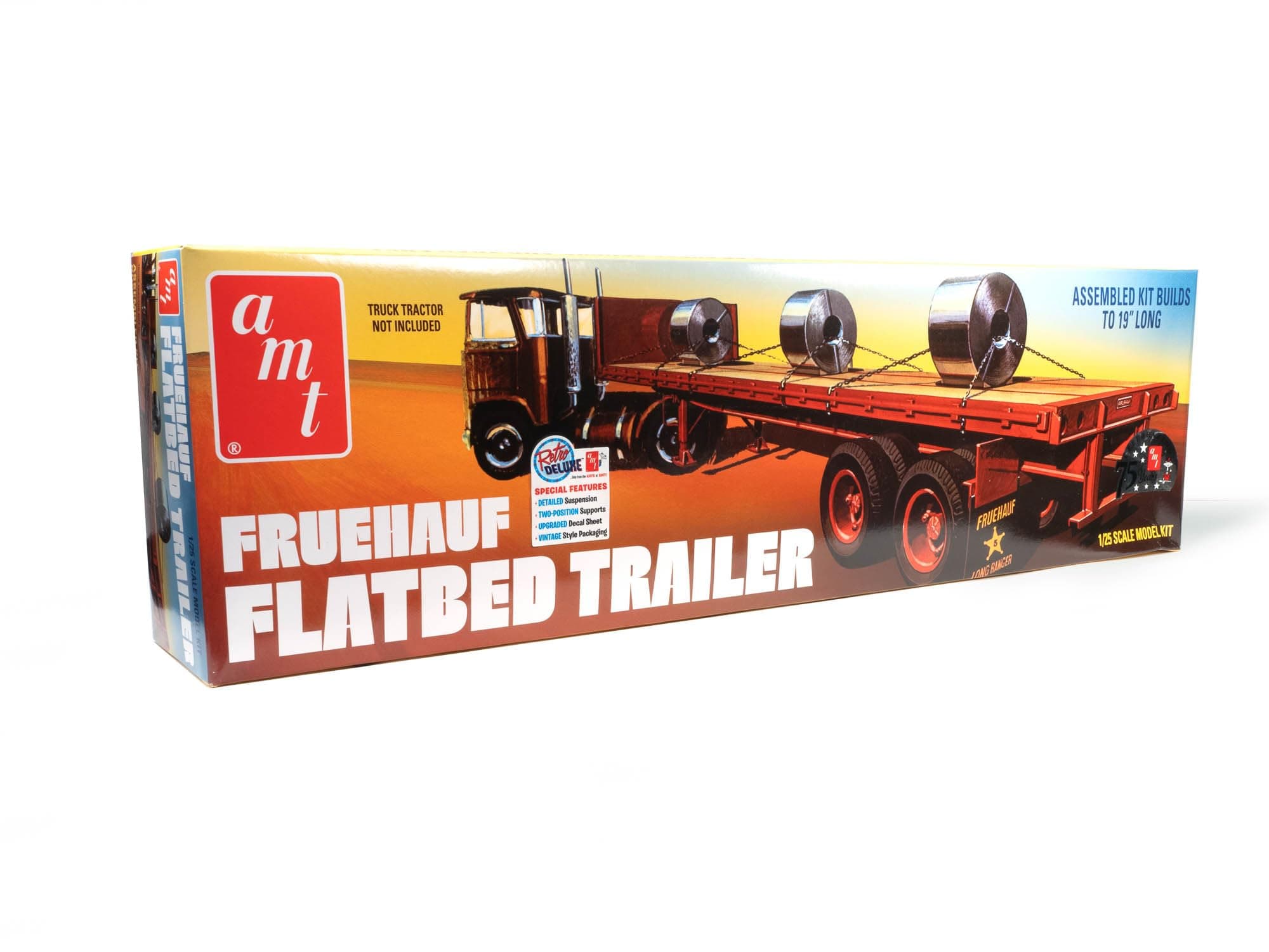 AMT Fruehauf Flatbed Trailer 1:25 Scale Model KIt