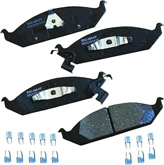 Bendix Premium SBC650 Ceramic Front Brake Pads for Chrysler Breeze 1996, Cirrus 2000-1995, Sebring 2000-1996, Stratus 1997-1995, Dodge Stratus 2000-1995, Plymouth Breeze 2000-1996
