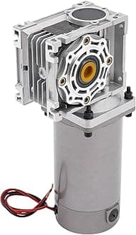 300W DC 24V Worm Gear Reducer Gearbox 1800RPM Portable Electric NLRV Gear Motor DC Worm Gear Motor with self-Locking Speed Adjustable DC Motor