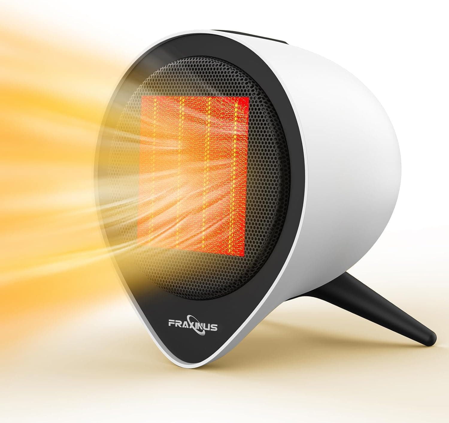 Small Ceramic Heaters for Home Low Energy, Energy Efficient Electric Heater, 1500W Space Heating with 15H Timer, Overheat & Tip-over Protection, Quiet & Safe for Room, Office & Under Desk Use. (White)