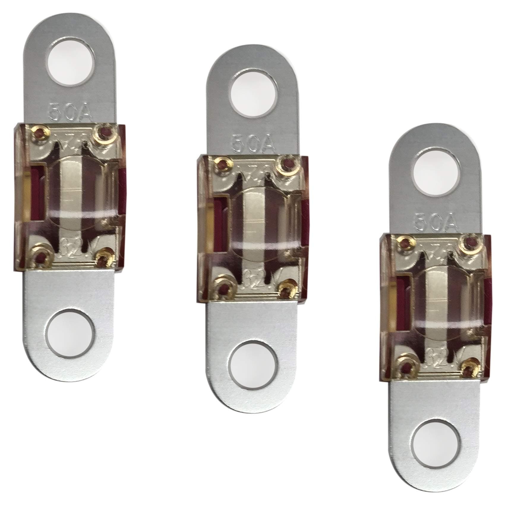 APSG MIDI/AMI Fuse | Bolt On/Down Type | 50 AMP | AUTO MARINE | Stud Mount | 3 PACK