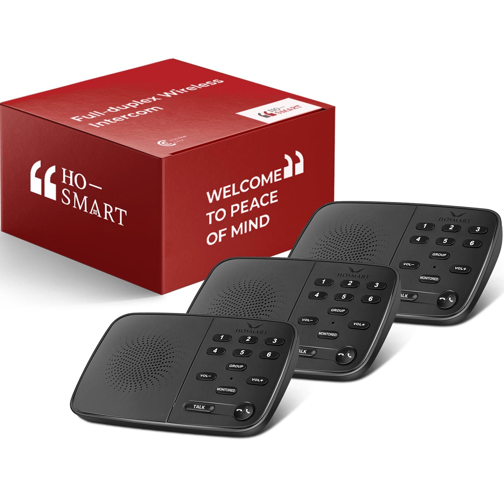 Intercoms Wireless For Home Ultraspeak Pro, 2024 Full Duplex Intercom System Business, Room To Two Way Real-Time With 1200 Feet Range (3 Packs)