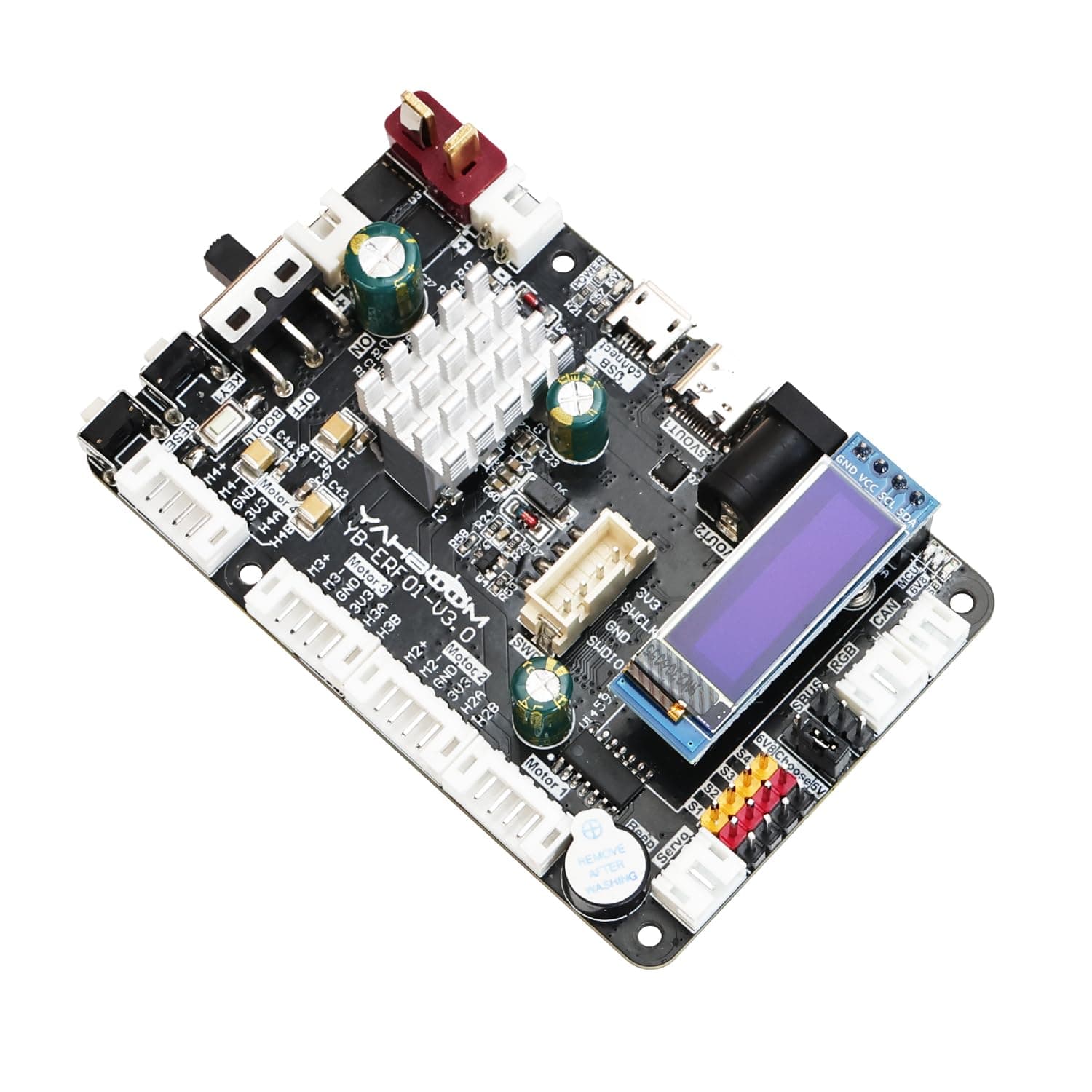 Yahboom Robot Expansion Board V3.0 with STM32F103RCT6 Support RaspberryPi 5/Jetson/RDK Series 9-Axis IMU Sensor ROS2 (Ver 3.0)