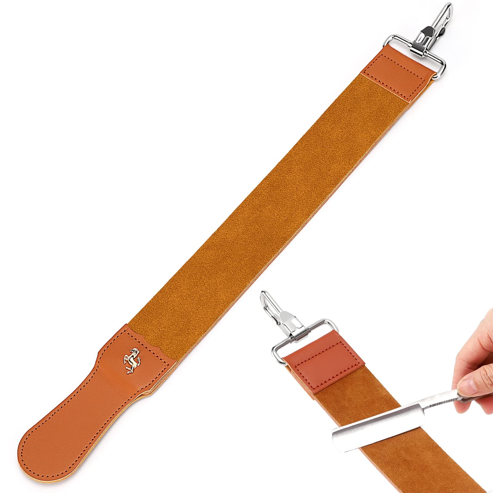 Vanki Straight Razor Strop Leather Sharpening Strap Barber Leather