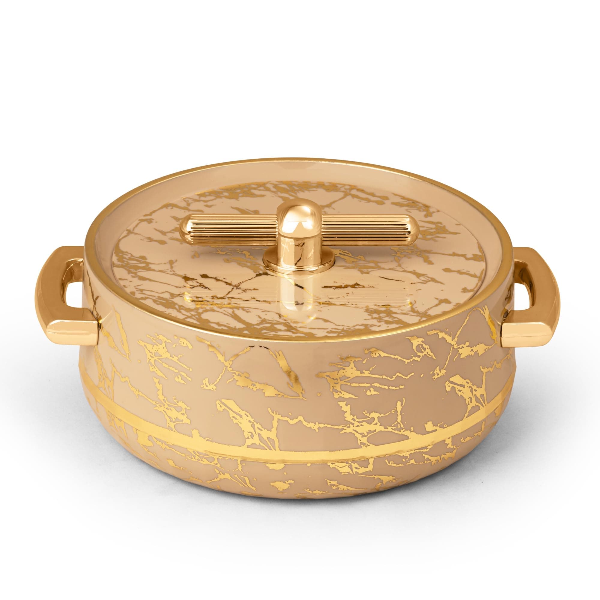 SELVEL Elegance Casserole | Advanced PU Insulation | Elegant Design Hot Pot | Hot Case Keeps Food Hot & Fresh for Hours | Serve Chapati, roti, Biryani and More (Royal Turkish Ivory, 1700)
