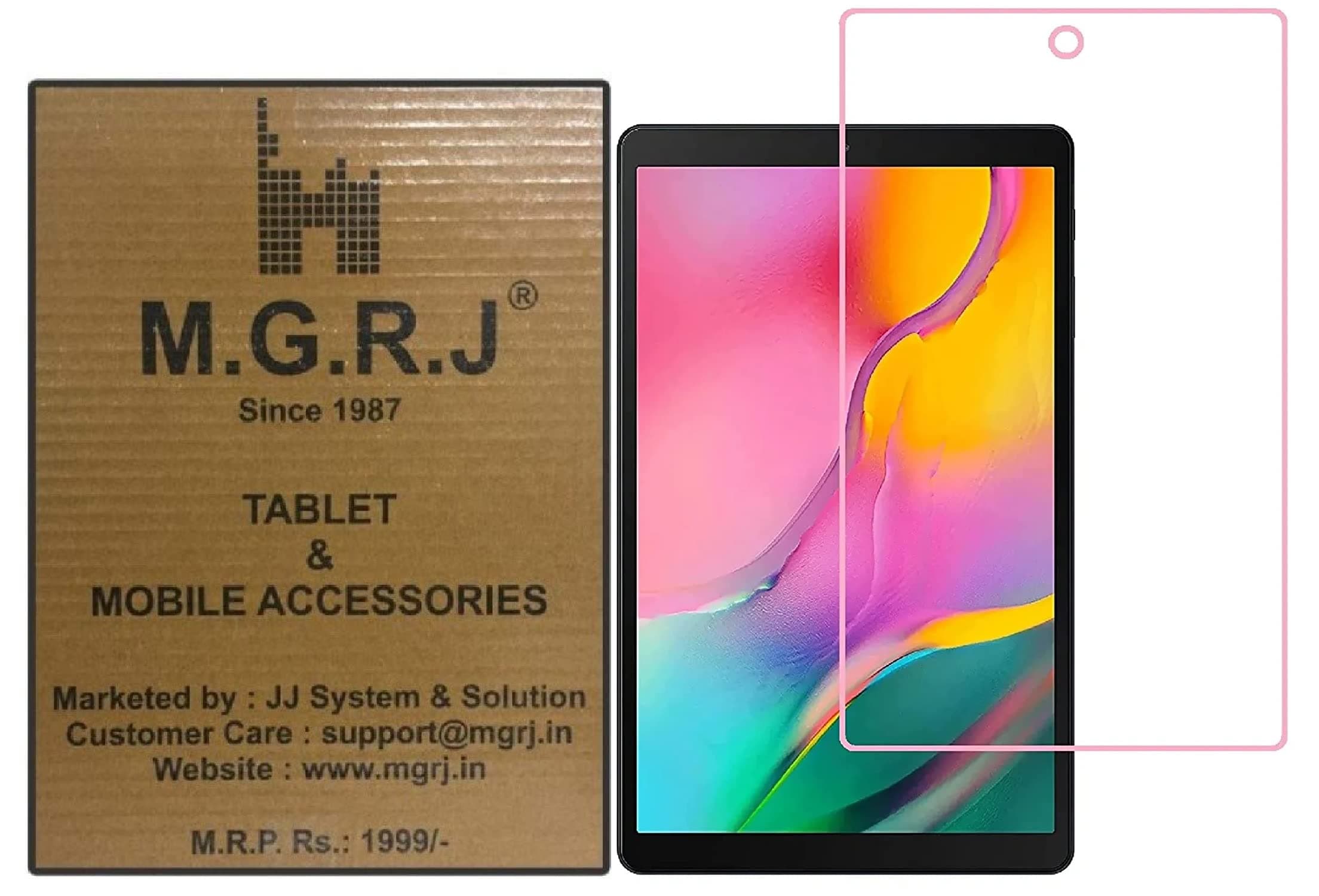 M.G.R.J® Tempered Glass Screen Protector Compatible for Samsung Galaxy Tab A 10.1 (2019) (SM-T510 / SM-T515) (Transparent)