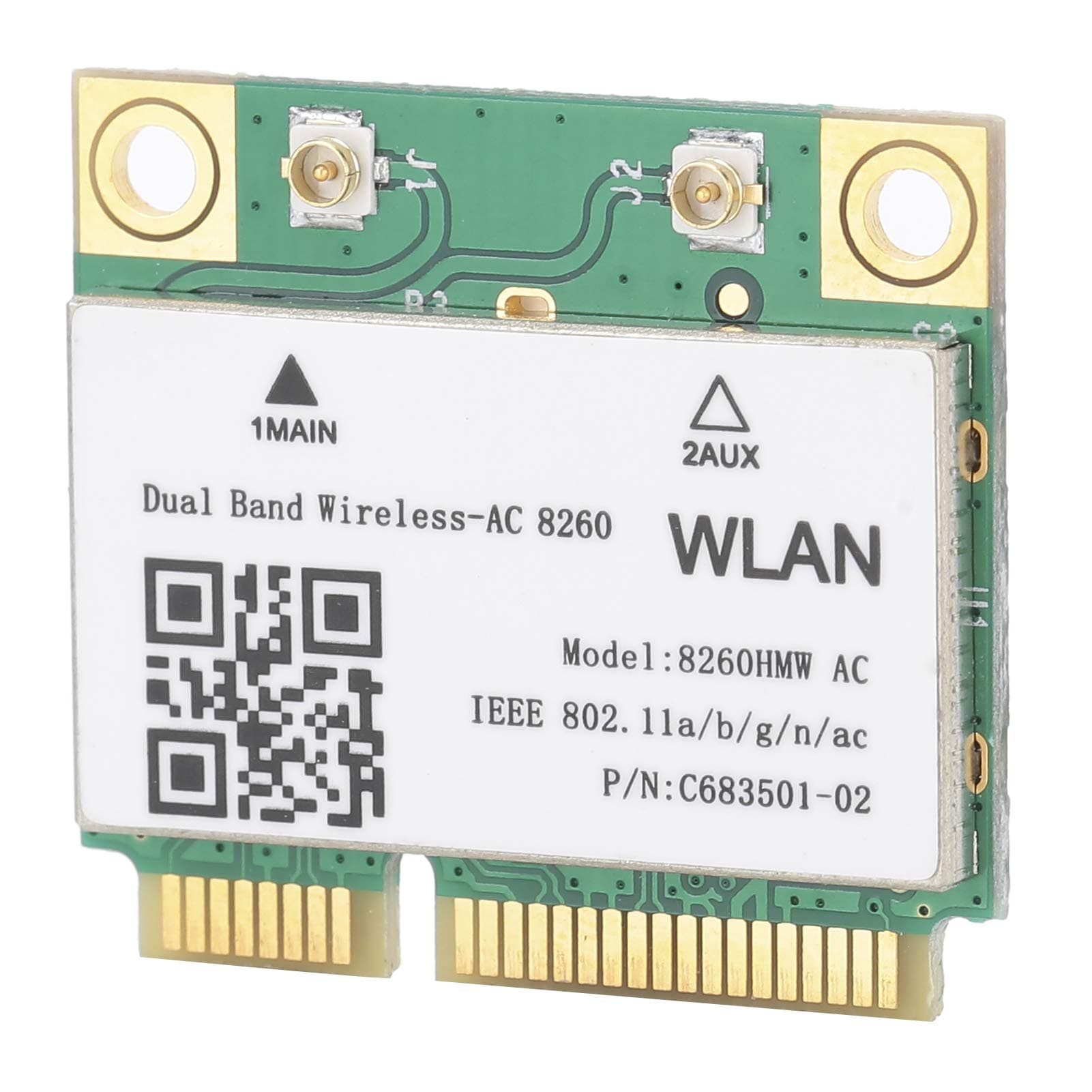 Dilwe PCIE Bluetooth 4.2 Network Card, 8260HMW AC 802.11ac Dual Band Wireless Network Adapter, Double Band Universal Network Device for Win7/8/10, PC Network Accessories