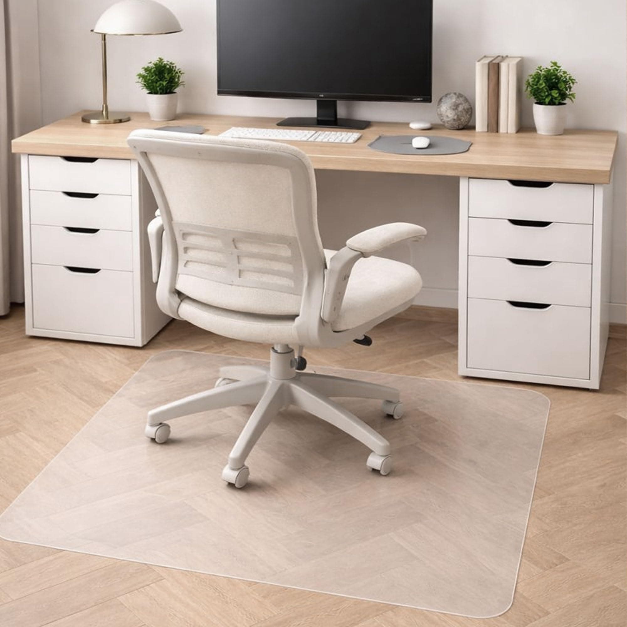 Marvelux 48x60" Vinyl (PVC) Rectangular Chair Mat for Hard Floor | Clear