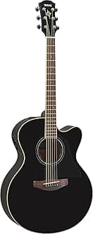 CPX600 Medium Jumbo Black Acoustic-Electric Guitar With Bag