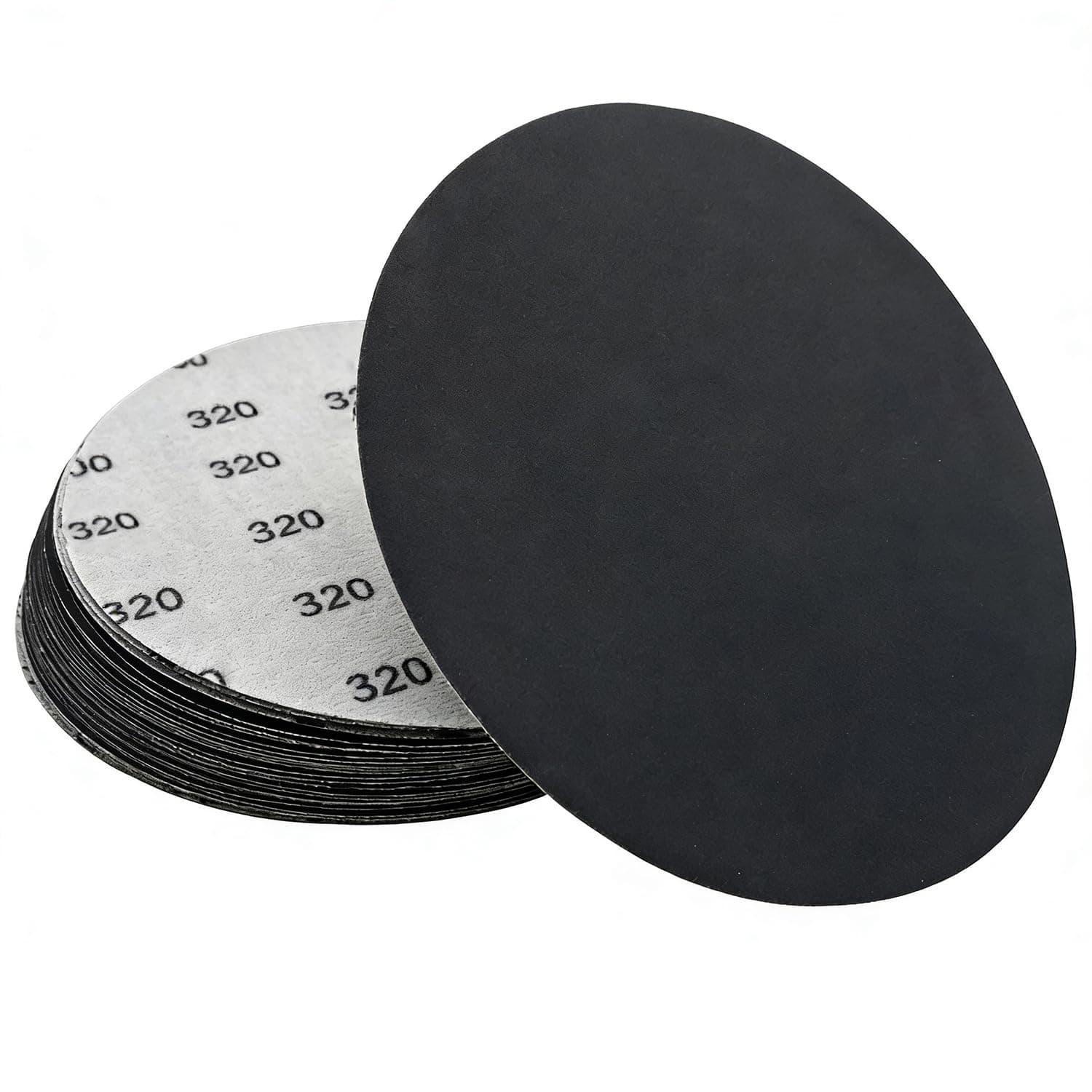 320 Grit Wet Dry Sandpaper, 6 Inch 20 PCS Hook and Loop Sanding Discs with Premium Silicon Carbide Abrasive, Polishing Sandpaper Pads for Auto Polishing or Scratches Removing