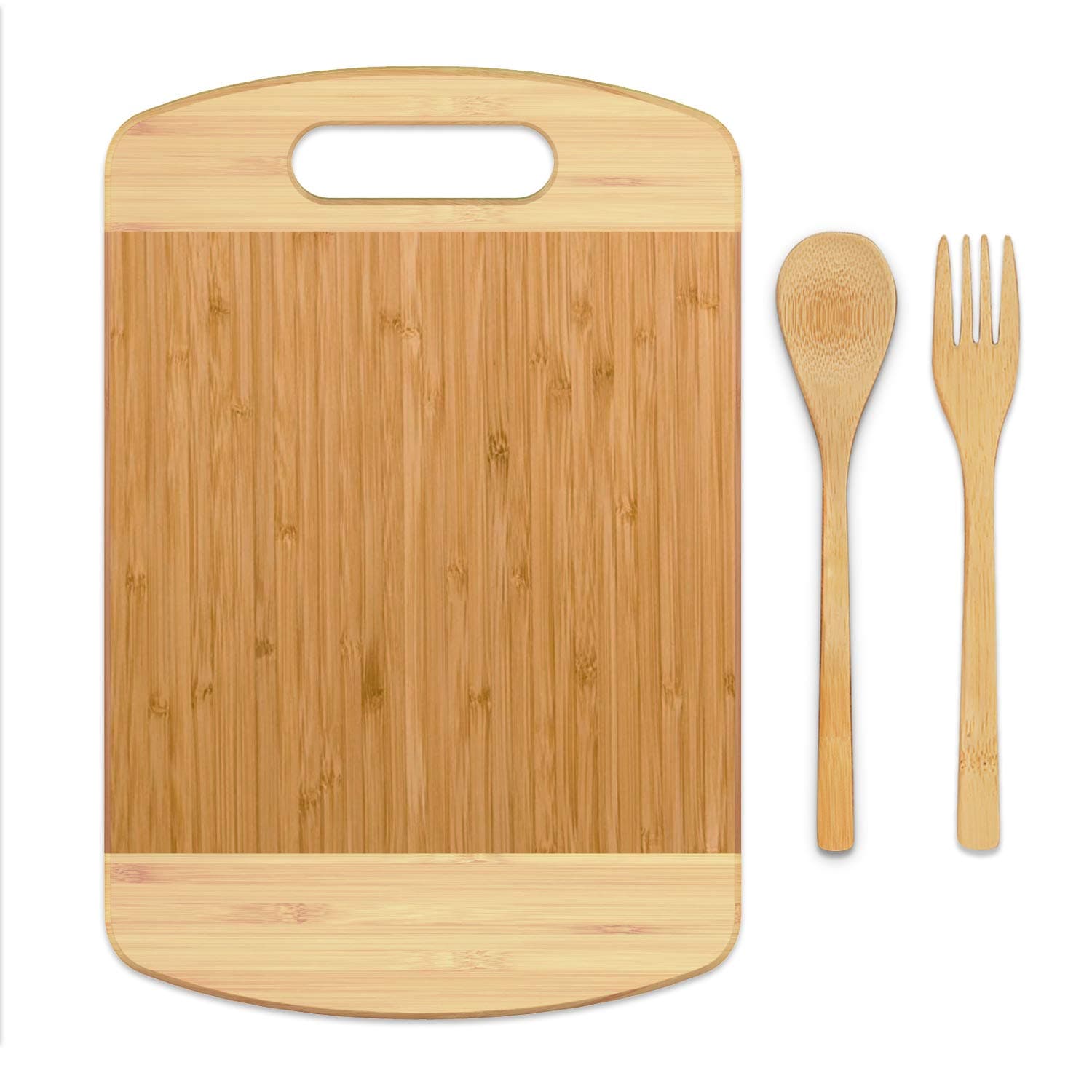 BamBoo Cutting Board - [3 Piece Set] Eco-Friendly Small Chopping Boards for Kitchen,Organic Bamboo Butcher Block and Serving Tray for Meat and Vegetables (12x8 Inch)