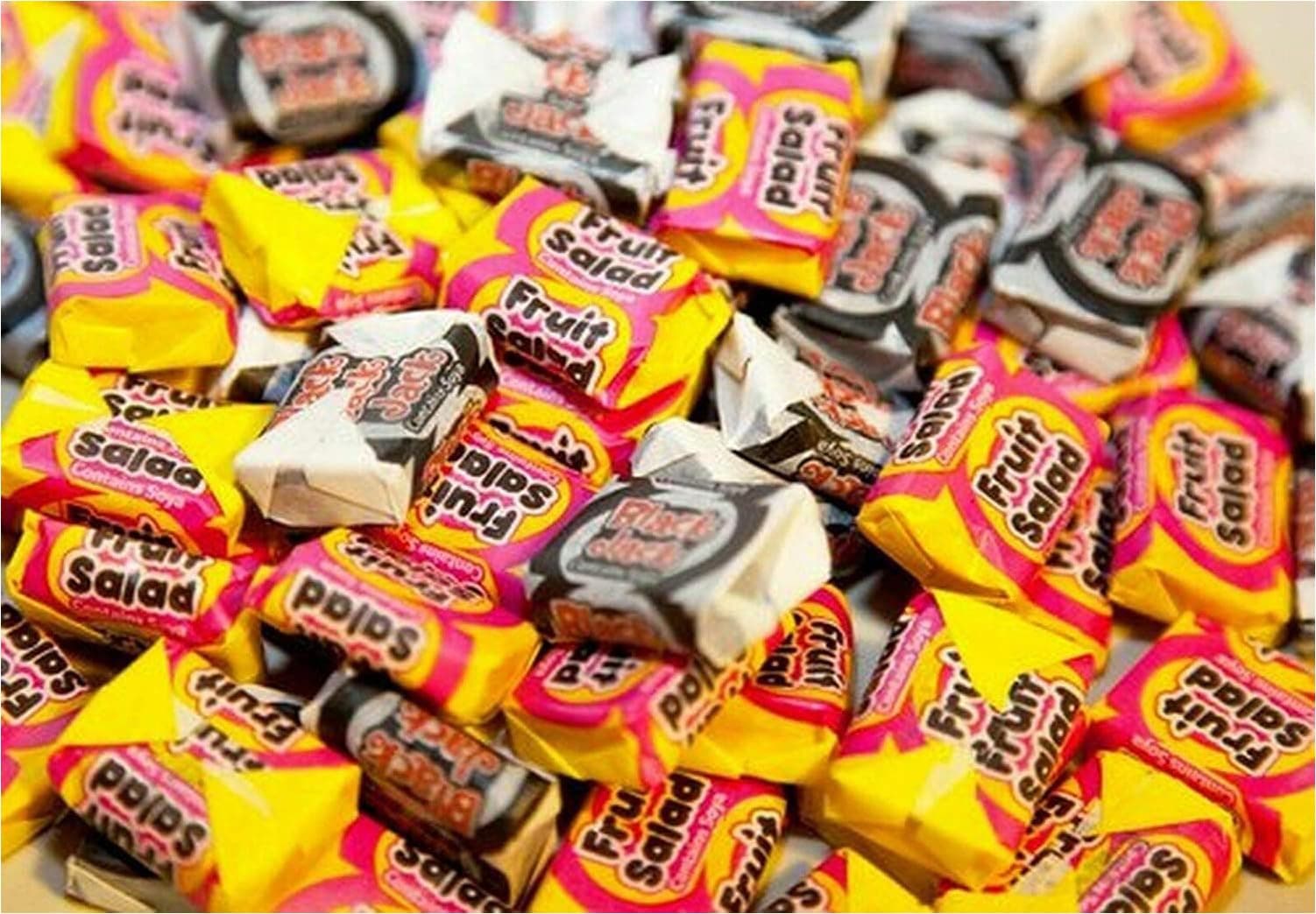 Berrymans Fruit Salad and Black Jacks Sweets │ 500 Gram Bulk Bag │ 500g │ Assorted Sweet Pick and Mix for Parties, Gifts, and Sharing.