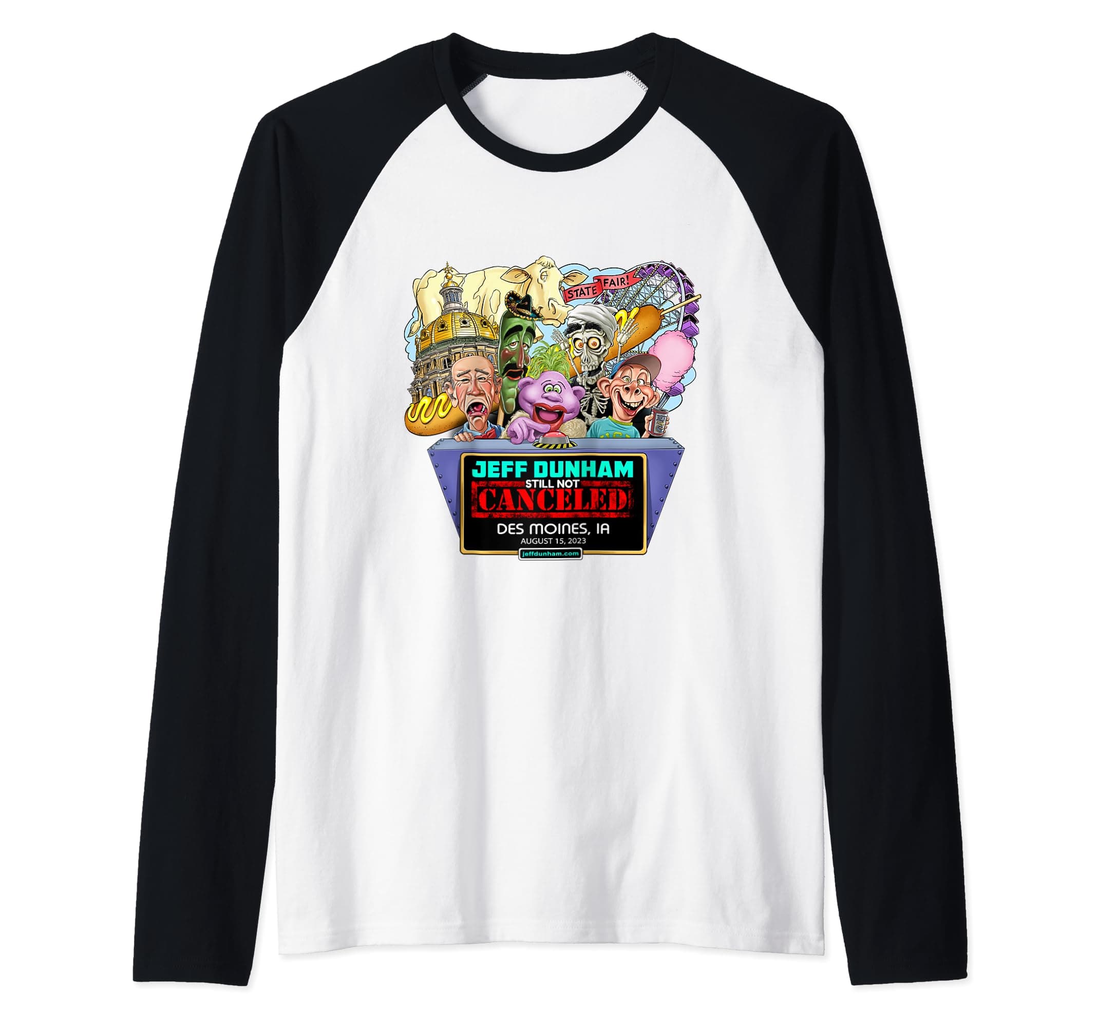 Jeff DunhamDes Moines, IA (2023) Raglan Baseball Tee