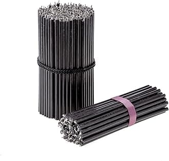 Danilovo 100% Pure Beeswax Taper Candles (Black) - Orthodox Church Candle Natural Honey Scented Tapers for Prayer Ritual Decor Christmas - No Soot Dripless Tall and Bendable Height 6.3 in (350 pcs)