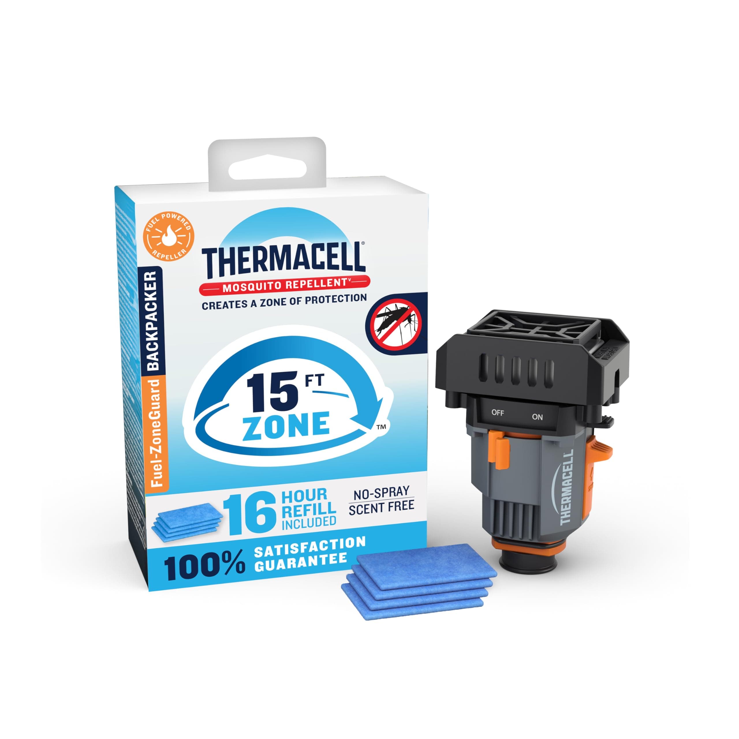Thermacell MR-BPR Backpacker Mosquito Repeller, Gen 2.0 with 16 Hours of Repellent (4 Mats)