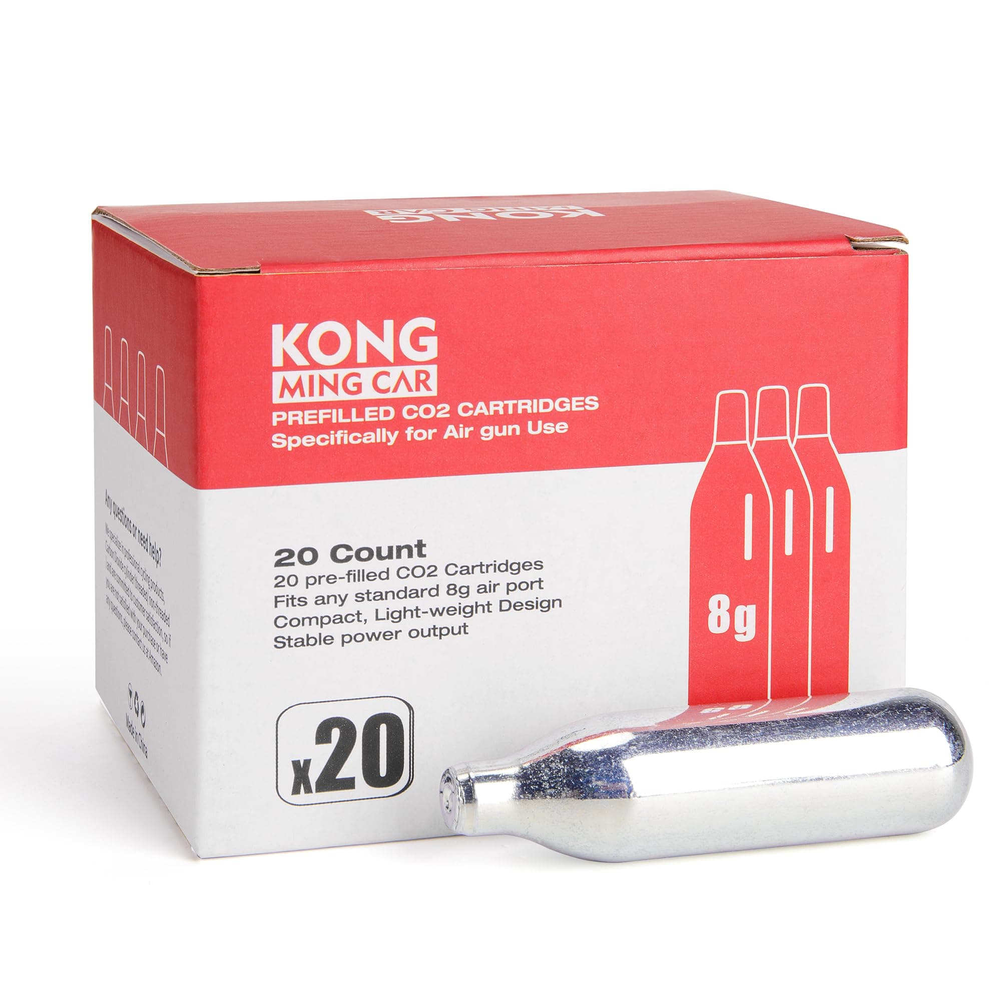 8 Gram / 12 Gram CO2 Cartridges, Non-Threaded,High-Grade CO2 Cylinder CO2 Cartridges for Paintball Guns,Pellet Guns, BB Guns and Airsoft Guns