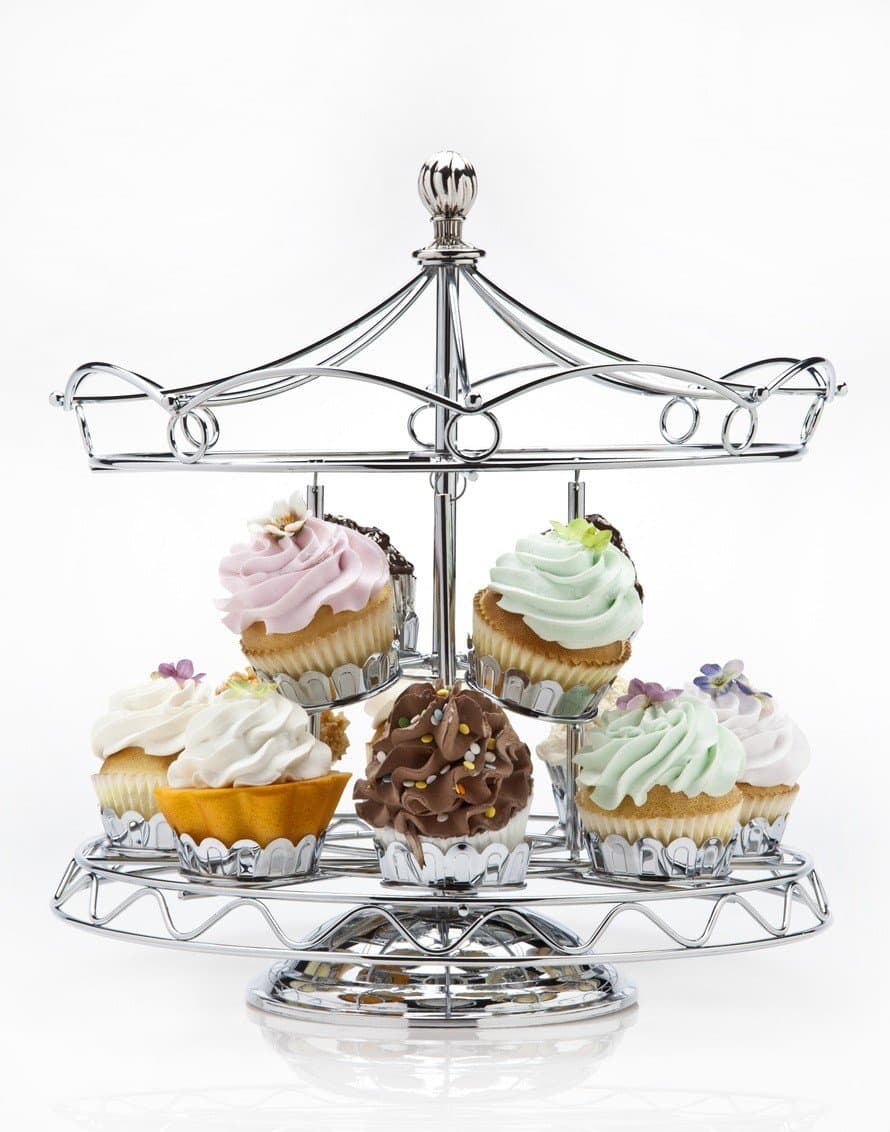 Revolving Carousel Cupcake Server, Holds 12 Cupcakes