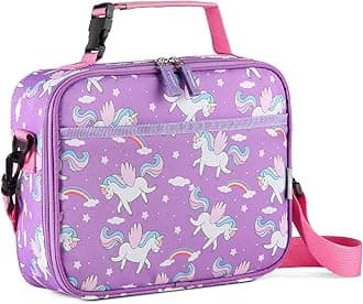 Lunch Box Bag for Kids, Reusable Insulated Lunch Box Containers Coolers for Toddler Boys and Girls with Detachable Shoulder Strap for Daycare School Unicorn