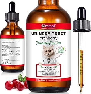 Cat Urinary Tract Infection Treatment, 60ML Cat UTI Supplement with Cranberry Cat Bladder Drops Support Keep Pet Renal Health & UTI Care