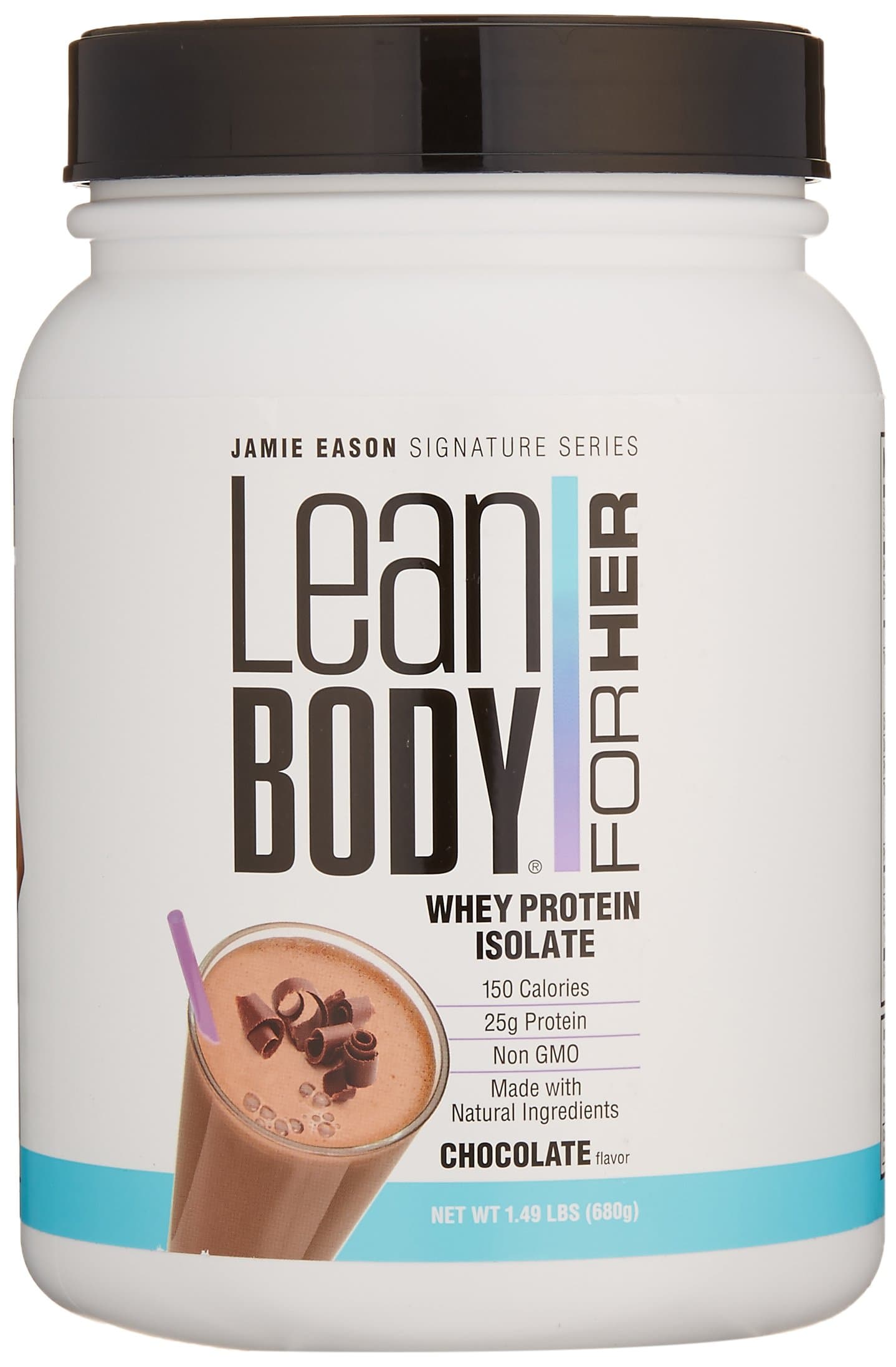 Jamie Eason Signature Series Whey Protein Isolate, Lean Protein Powder for Women with Natural Ingredients & No Gluten or Lactose, Natural Chocolate, 1.49 Pound