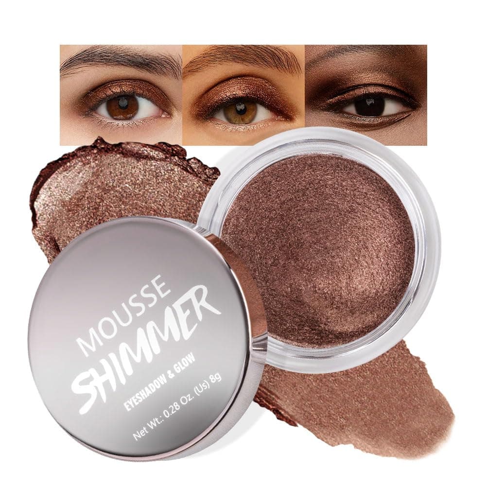 Cocoa Bronze Cream Eyeshadow – Deep Bronze Metallic Eye Shadow, High Pigment Brown Shimmer Shade, Waterproof Long-Lasting Crease-Proof Single Eyeshadow for Neutral Smokey & Everyday Glam Eye Makeup 7