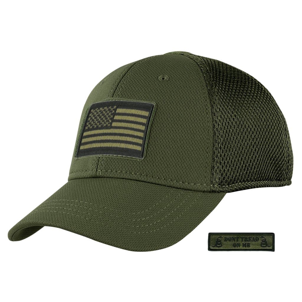 Condor Mesh Fitted Tactical Cap Bundle (USA/DTOM Patches)