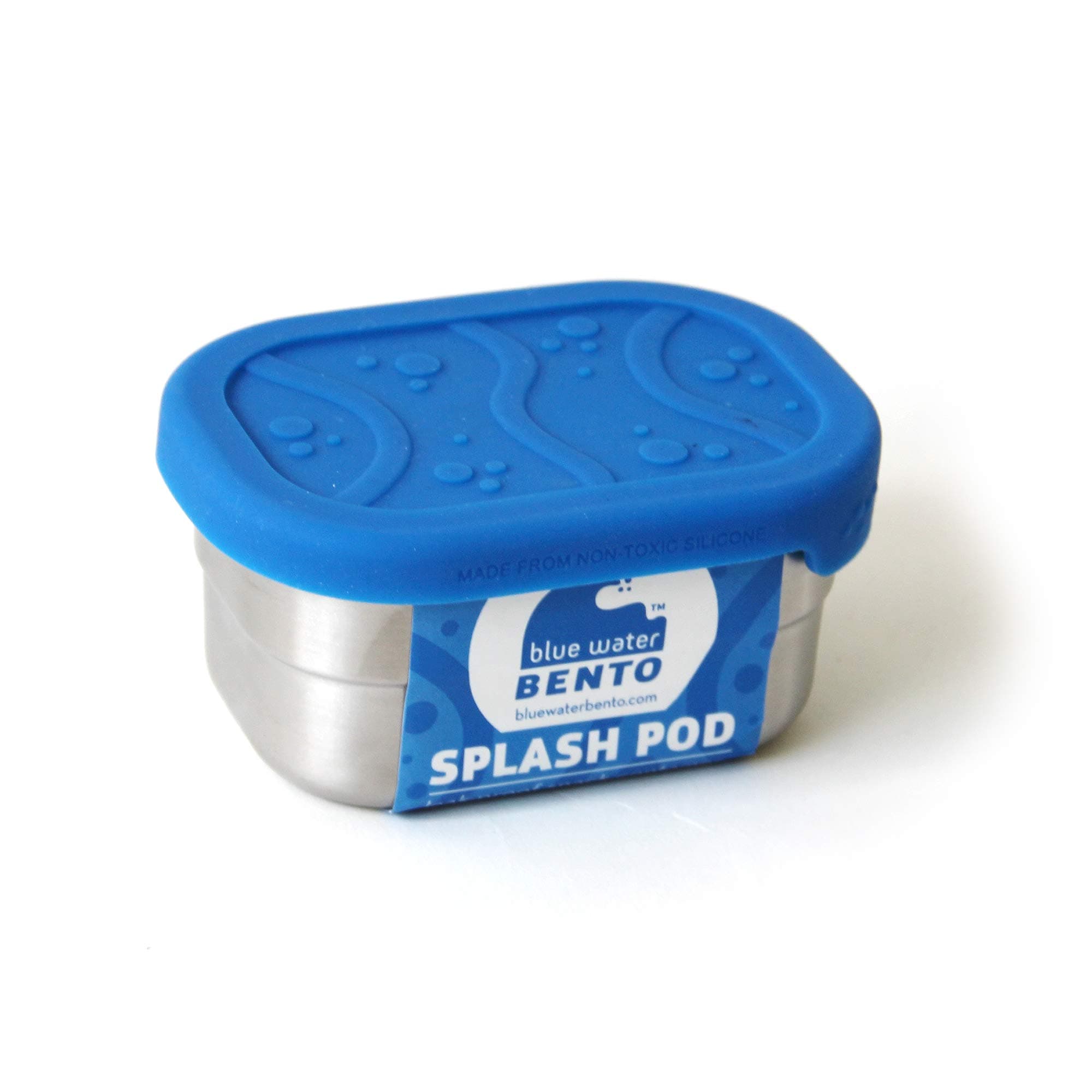 Splash Pod – 8?oz Leak?Proof Stainless Steel Snack Container with Seaweed-Embossed Silicone Lid – Plastic?Free, Non?Toxic, Nesting, Dishwasher & Oven Safe