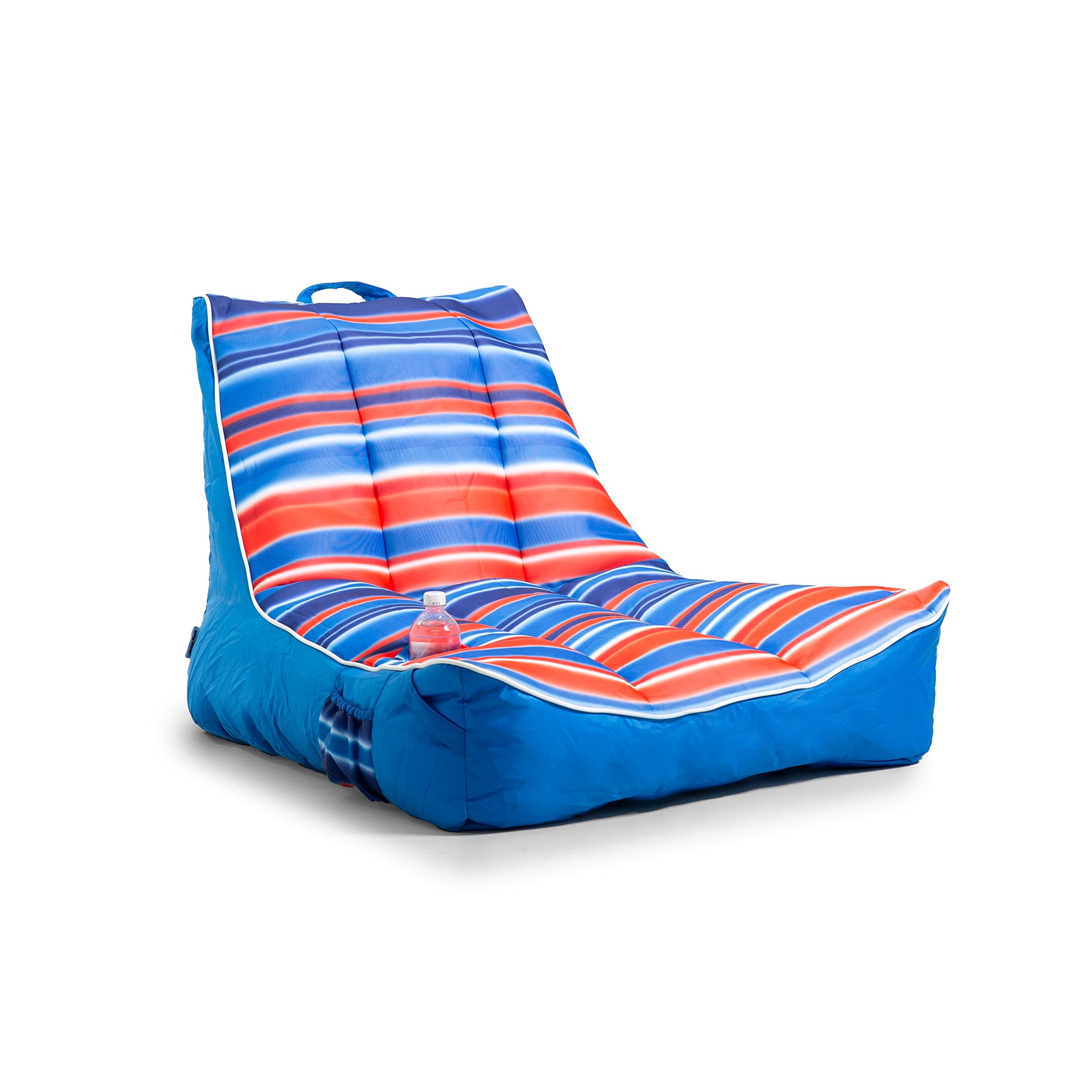 Big Joe Captain's Float No Inflation Needed Pool Lounger, Double Sided Mesh, Quick Draining Fabric