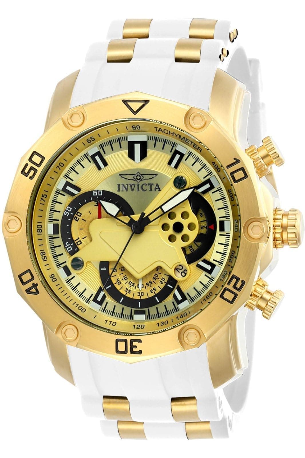 Men Pro Diver Scuba Quartz Watch, White, 23422