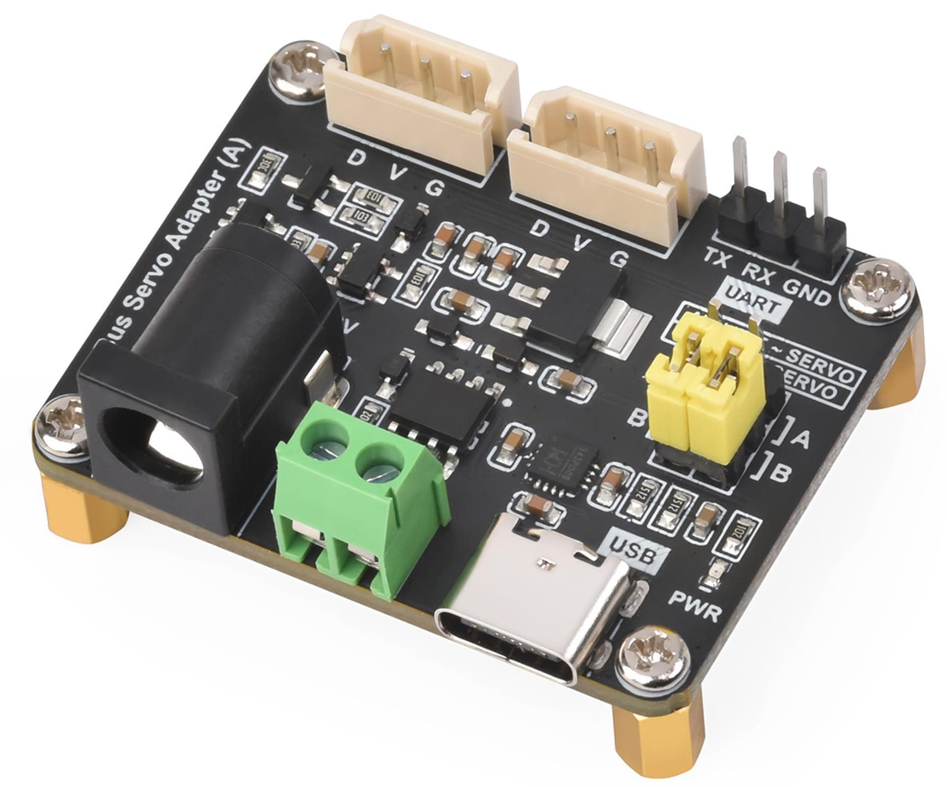 Serial Bus Servo Driver Board, Integrates Servo Power Supply and Control Circuit, for ST/SC Series Serial Bus Servos, Supports 253 ST/SC Series Serial Bus Servos at the Same Time