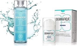 Dermafique All Important Skin Toner, Aqua Marine, 150ml & Dermafique Advanced Repair Face Moisturizer for All Skin Types, Dermatologist Tested, Night Cream (50 g)