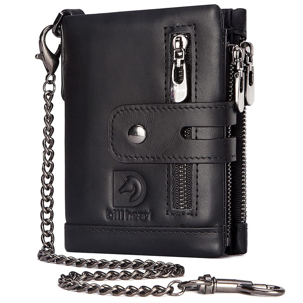 bill heart BH0002-Chain wallet…, Black, 0.98 x 3.54 x 4.72 inches, Compact