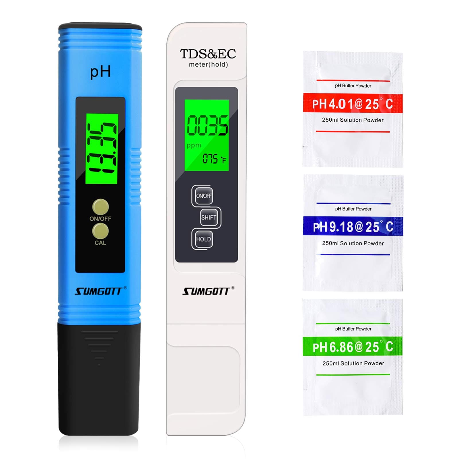 PH Meter Digital Water Quality Test TDS PH EC Temperature 4 in 1 Set for indoor, Pool and Aquarium Water