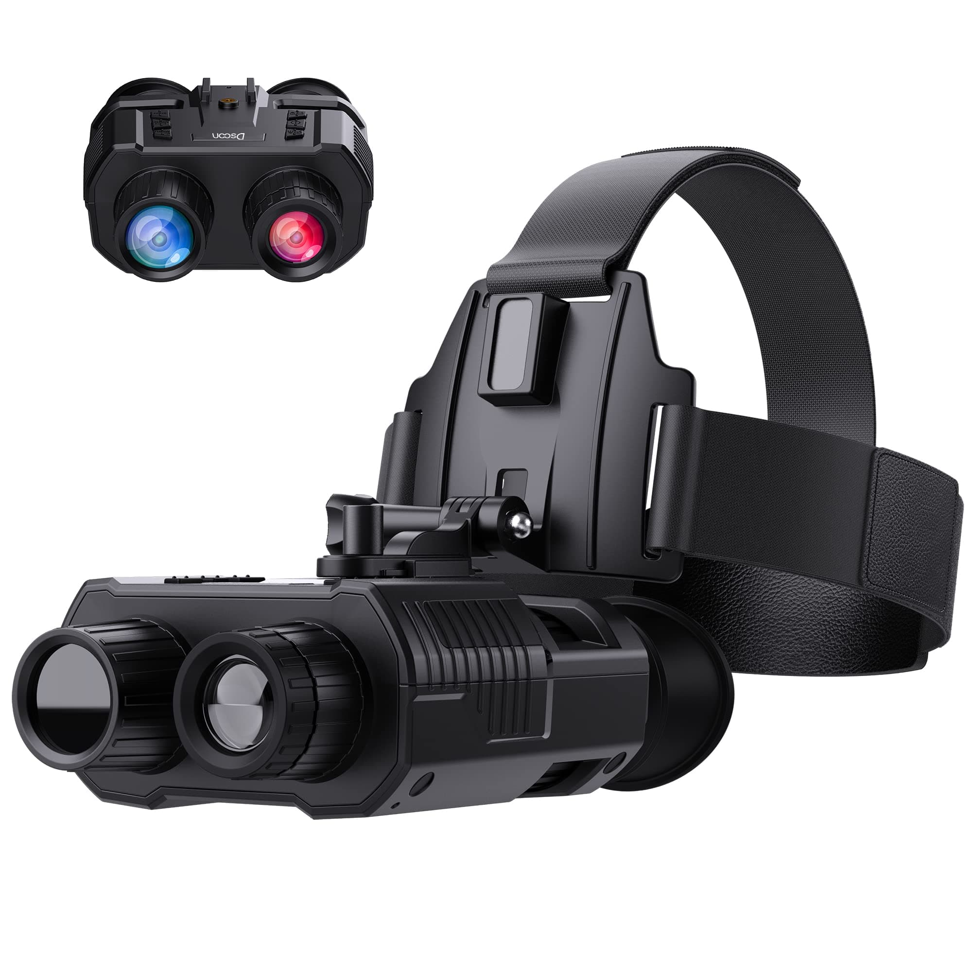 4K Handsfree Night Vision Goggles, Night Vision Binoculars with Head Strap, Digital Infrared Goggles with Screen for Viewing 984ft/300m in 100% Darkness,FHD Video for Hunting & Surveillance