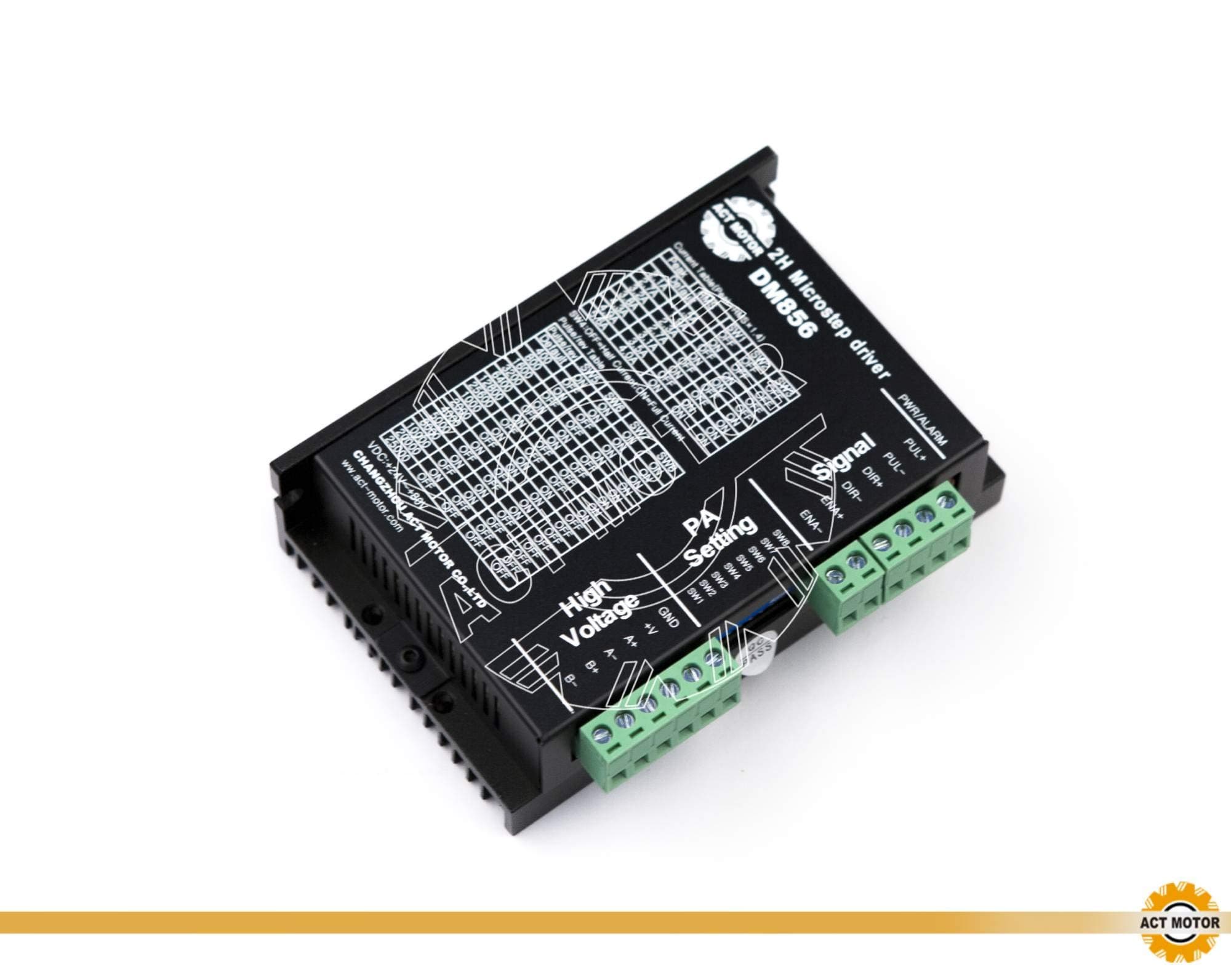 ACT Motor GmbH 1PC Stepper Engine Driver DM856 for Nema 34 &42 24-80 VDC 5.6 A 256 Microsteps Cut Milling Robot Dispenser CNC Router Engraver Plasma