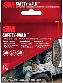 Safety-Walk™ Slip Resistant Tape 610B-R1X180, General Purpose, Indoor & Outdoor, Black, 25.4 mm x 4.57 m, 1 Roll/Pack