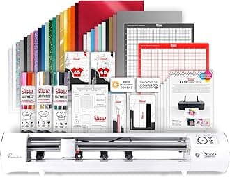 Siser Romeo Essential Bundle - 24" Professional Cutting Machine for Vinyl, Paper, and More – WiFi Compatible with Windows & Mac - Includes Leonardo Design Studio Software, Roll Holder Accessory