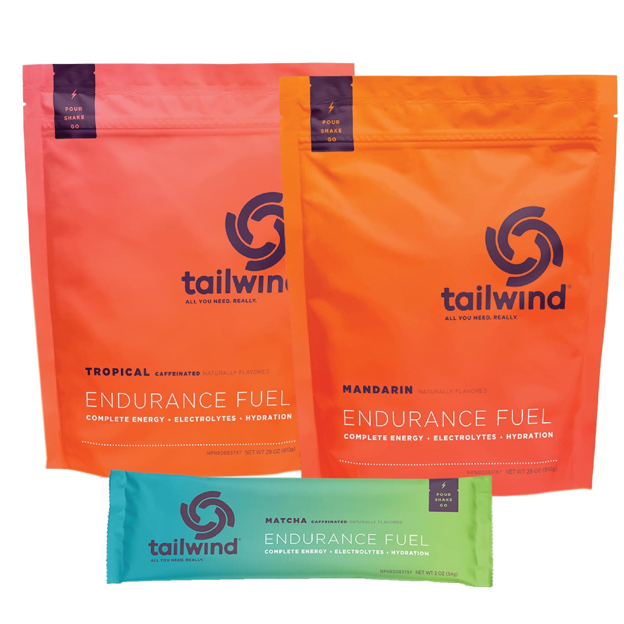 Grab-and-Go Endurance Fuel Hydration Packets Bundle with Endurance Fuel Powder and Caffeinated Endurance Fuel Powder