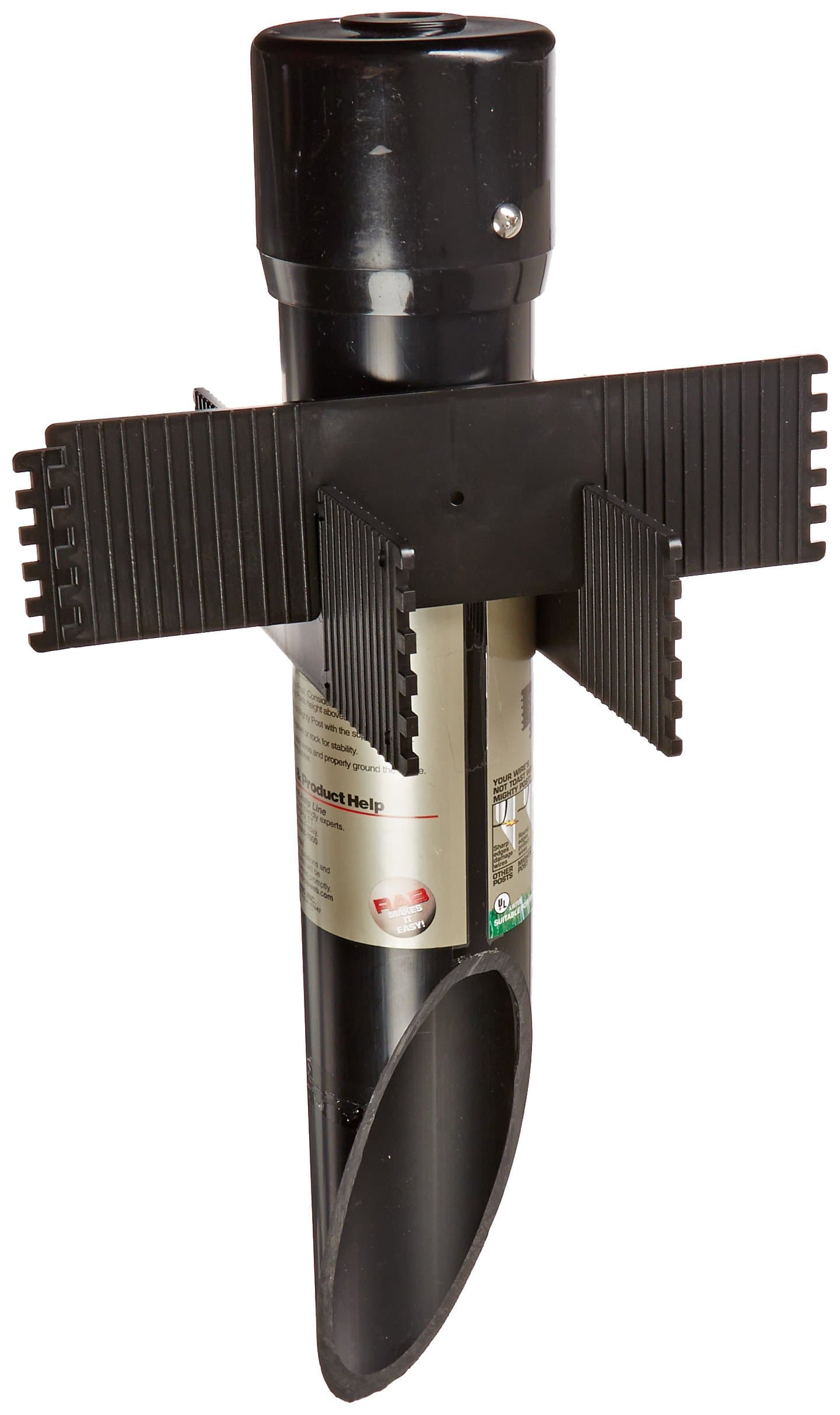 RAB LightingMP19B Mighty Post, 3" Diameter x 19" Height, Black