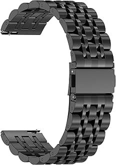 Universal Quick Release Watch Band,18mm 20mm 22mm Stainless Steel Metal Straps for Samsung Galaxy Watch 6/5/4/3,Garmin Watch,Huawei Watch, Amazfit GTS Replacement Band