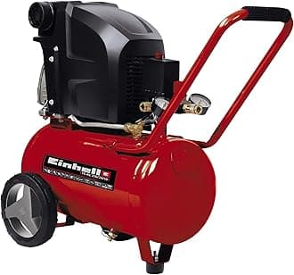Einhell 24L Oil Lubricated Air Compressor - 10 Bar, 145 PSI, 240V, 1800W Long-Life Motor, Pressure Reducer, Safety Valve - TE-AC 270/24/10 Compressed Air Pump For Workshops, 3 Year Warranty
