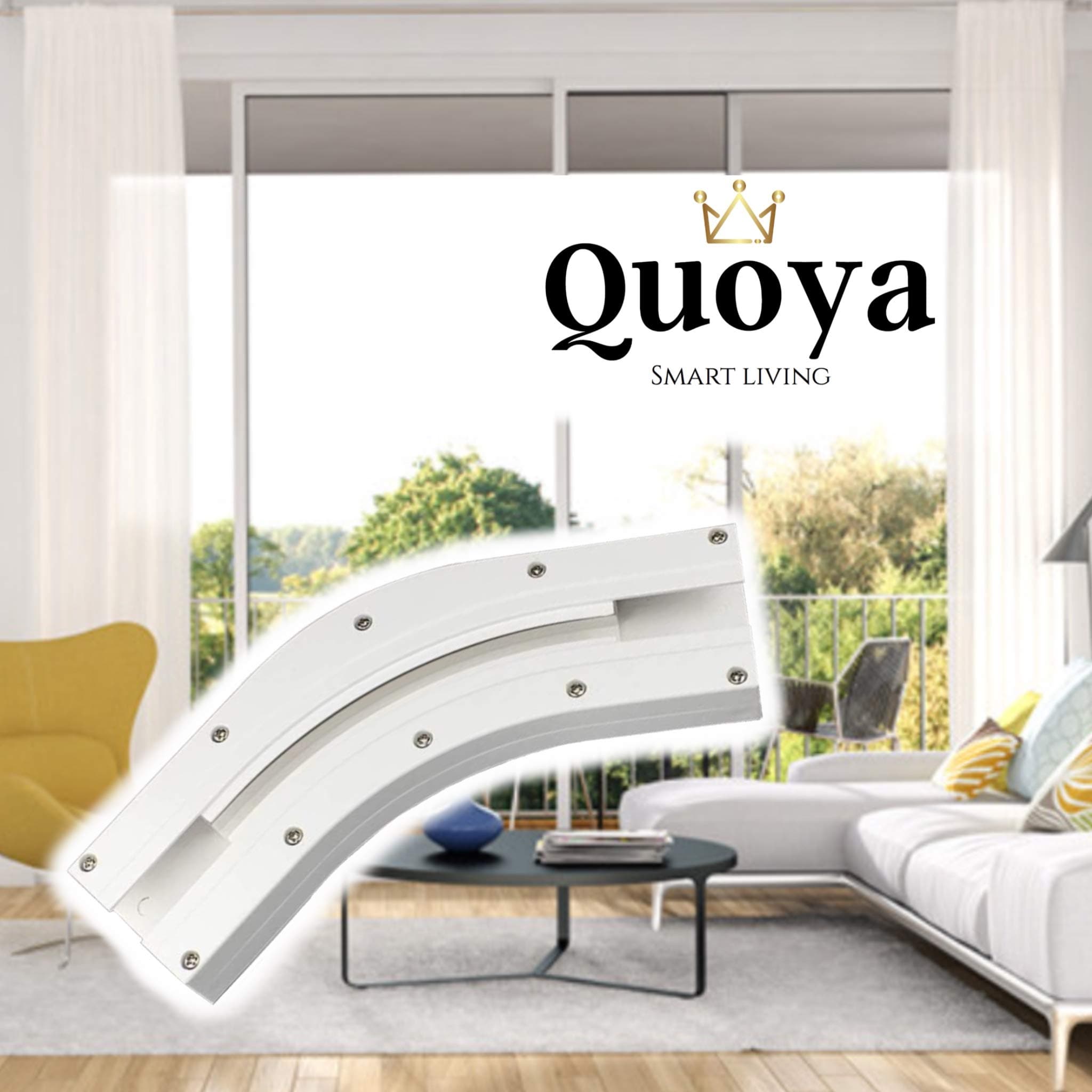 Quoya Smart Curtain Tracks- 135 Degrees Bend set (FOR MODEL QL500 ONLY) (NOT COMPATIBLE WITH MODEL AT5810 and QL600)