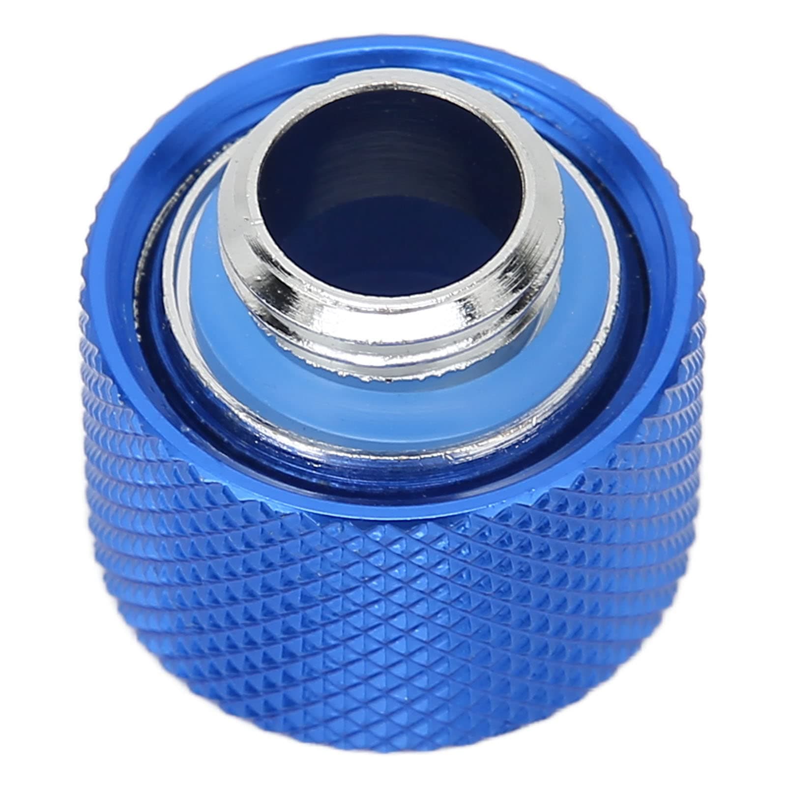 Bewinner Cooling Hard-tube Compression Fitting, Male G1/4in Compression Fitting, Support PETG/PMMA Hard Pipe Within 14mm OD, Water Cooling Compression Fitting (Blue)
