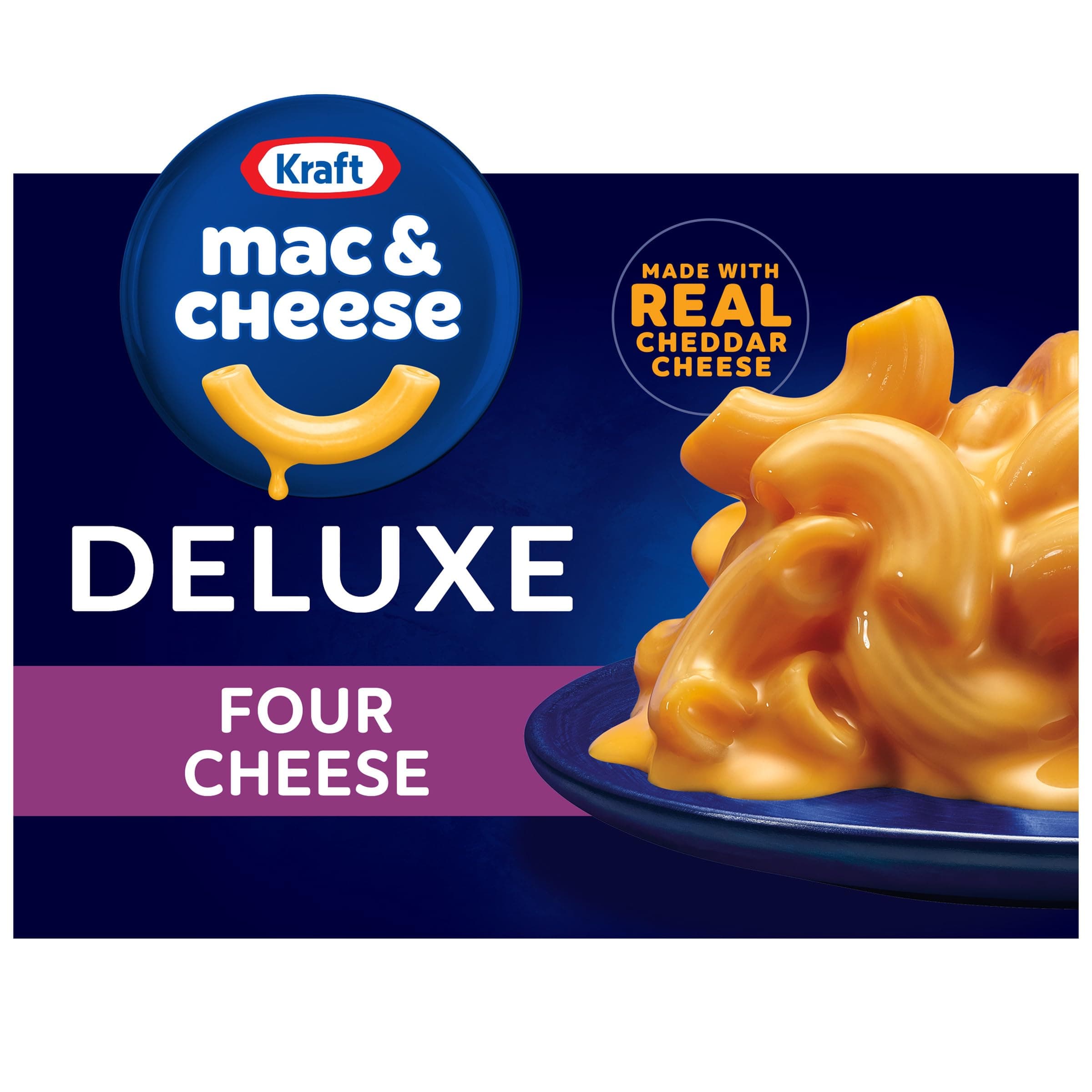 Kraft Deluxe Four Cheese Mac and Cheese Dinner, 14 oz Box