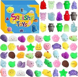 200 Pcs Mochi Squishy Toys, Kawaii Squishies Bulk Party Favors for Kids 4-8 8-12 Boys Girls Toddlers Teens, Gifts for Eastet Egg Fillers Birthday Party Classroom Prizes Goodie Bag Stuffers