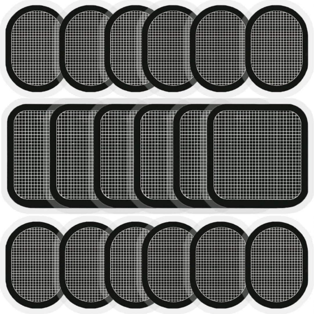 Replacement Gel Pads for All Abdominal Belts, 6 Sets (18 Gel Pads) Black, Black, Large, Black, L