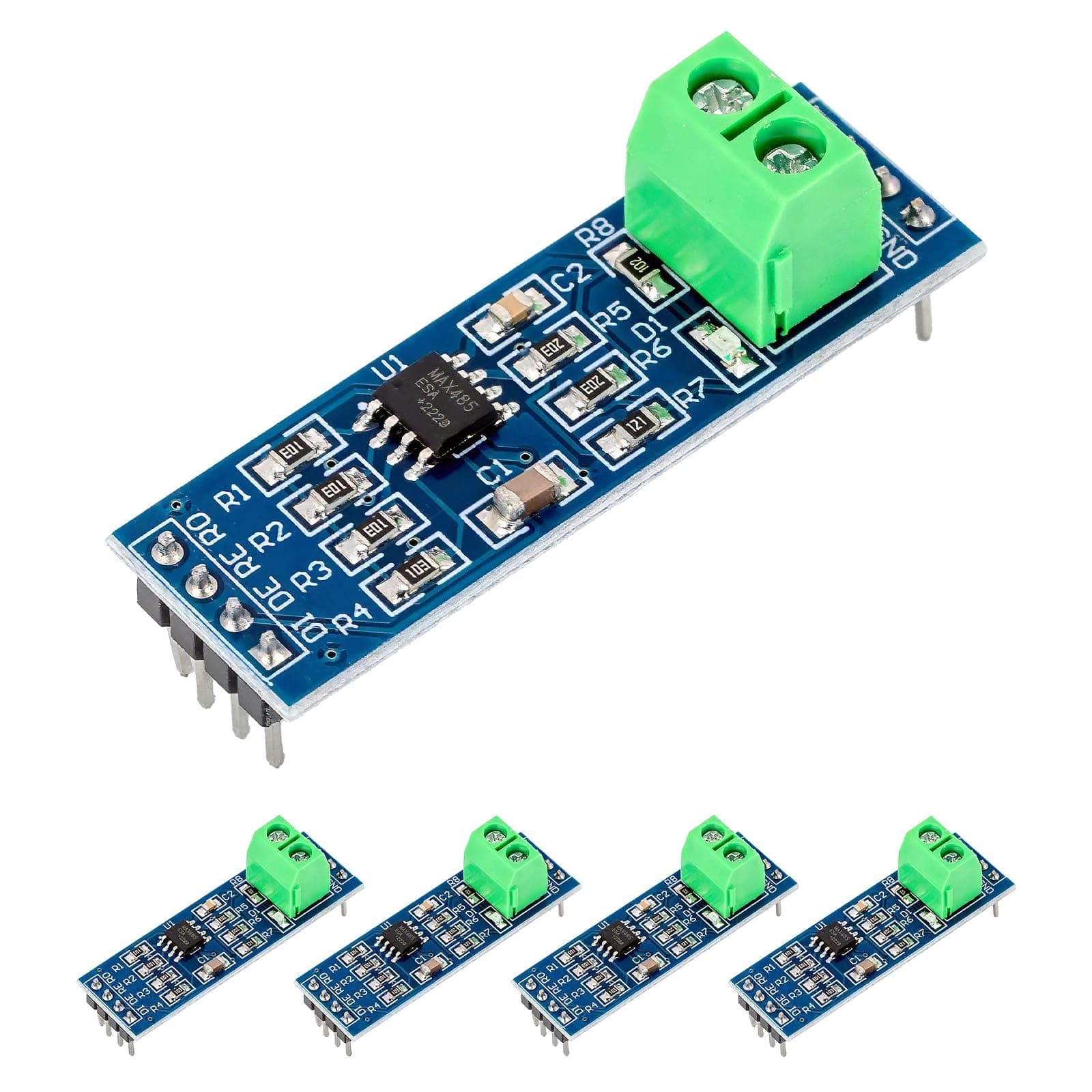 JIUWU 5PCS RS-485 MAX485 Transceiver Chip Module TTL to RS-485 Module SCM Development Board