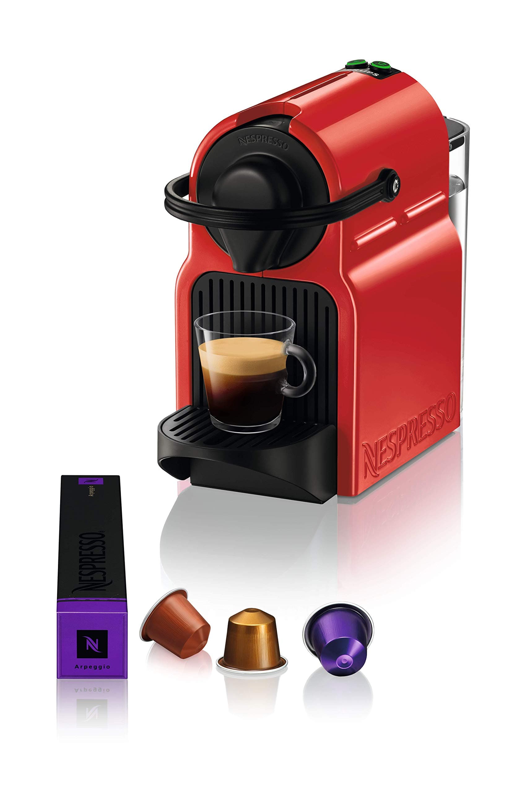 Nespresso Inissia Coffee Capsule Machine, Ruby Red by Krups