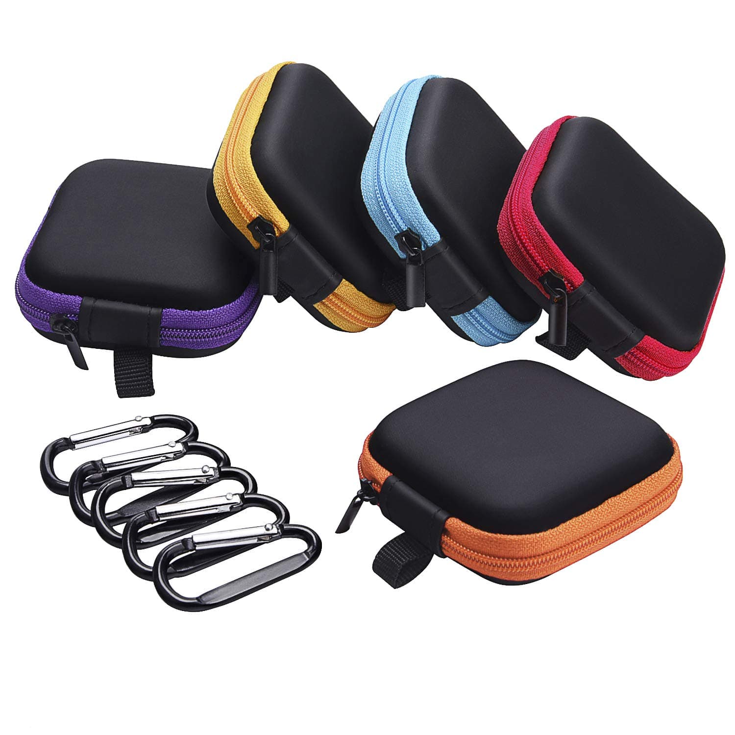 5 Pieces in Ear Bud Earphone Headset Headphone Case Mini Storage Carrying Pouch Bag