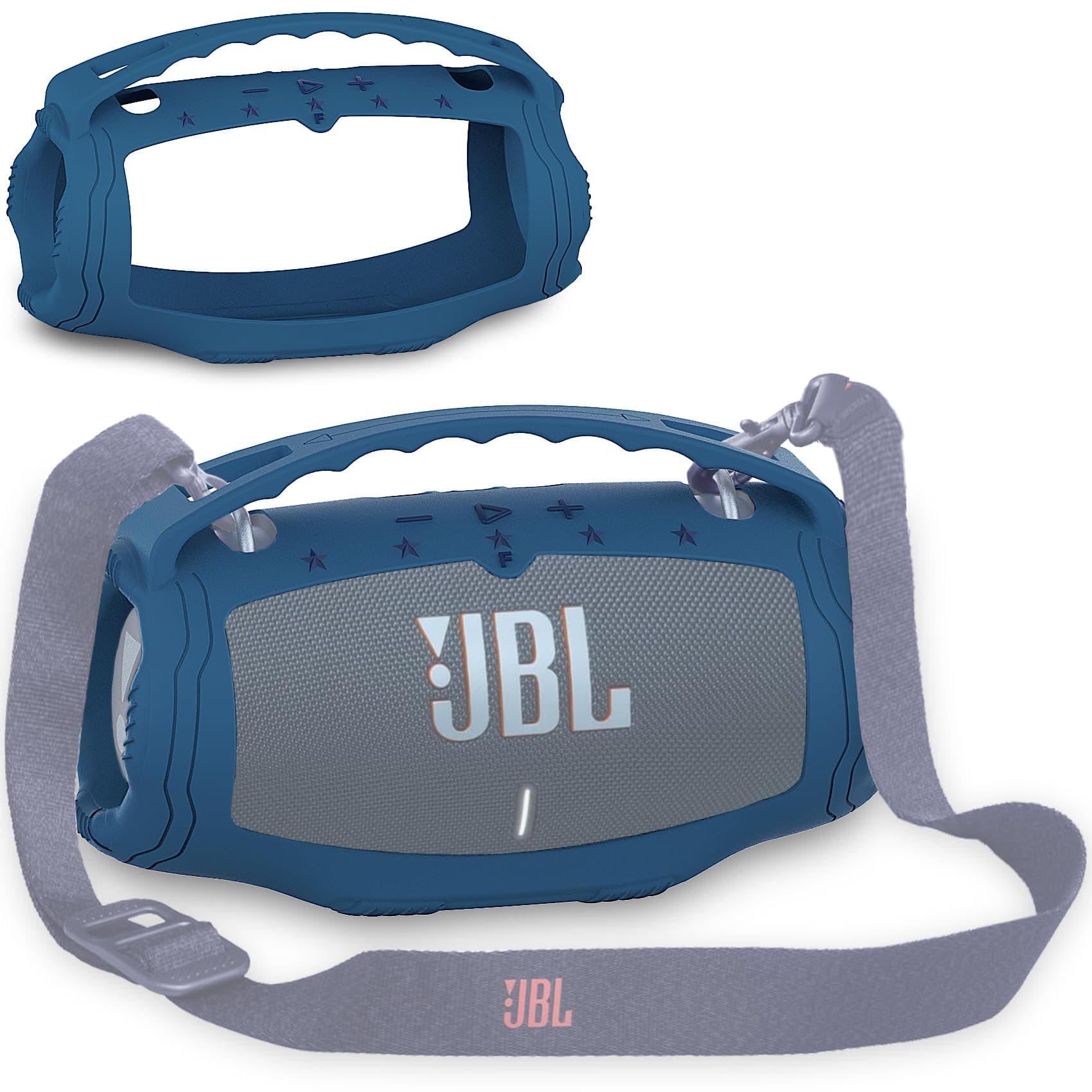 Silicone Cover Case for JBL Xtreme 4 Portable Bluetooth Speaker, Protective Skin Holder for JBL Xtreme 4 Portable Bluetooth Speaker Accessories (Only Case) (Blue)